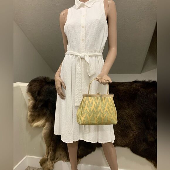 Handmade Genuine Wrinkle Texture Leather  Push-lock
Top Handle Bag & 2 Chains - Picture 2 of 16